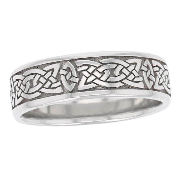 continuous celtic knot wedding ring pattern, men’s, gents, woven pattern, Irish
