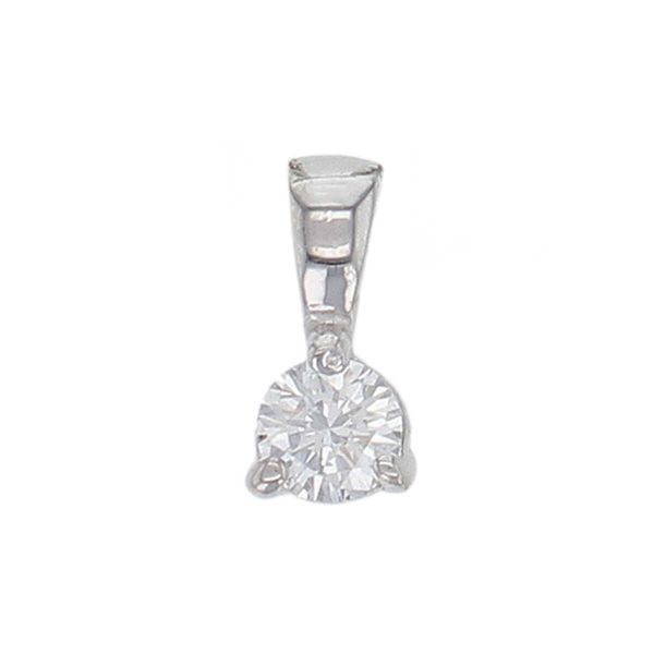 Faller round brilliant cut 3 claw set diamond 18ct white gold ladies solitaire pendant with chain, 18kt, designer, handmade by Faller, Derry/ Londonderry, hand crafted, precious jewellery, jewelry