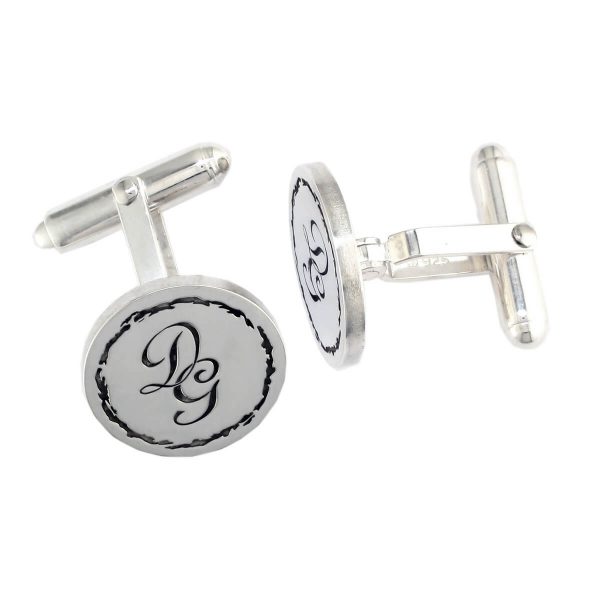 sterling silver cufflinks, Derry, Irish, men’s jewellery, jewelry, designer, handmade by Faller, hand crafted, precious, custom made, personalised engraving initials