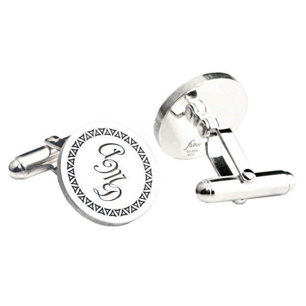 sterling silver cufflinks, Derry, Irish, men’s jewellery, jewelry, designer, handmade by Faller, hand crafted, precious, custom made, personalised engraving initials, men's gifts, mens gifts