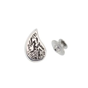 Faller Drop of Derry, Londonderry, Northern Ireland, culture, heritage, historical, guildhall, music, sterling silver lapel pin