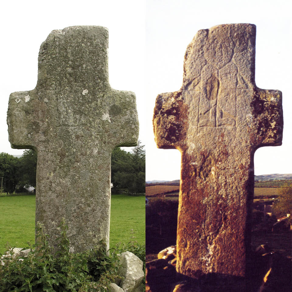 primitive Irish celtic cross, Carrowmore, Gleneely, Inishowen, Donegal , celtic, ancient, monastery, heritage, historica