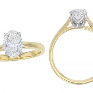 oval single diamond engagement ring design