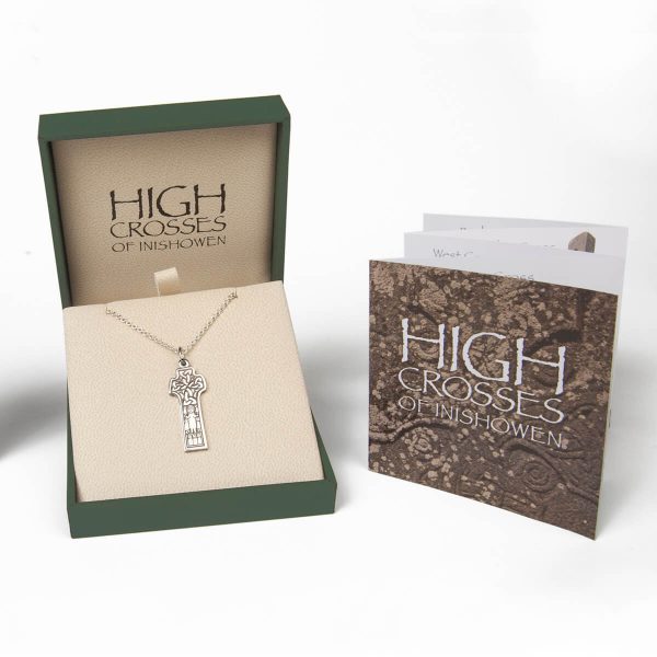 High Crosses of Inishowen, Ireland, culture, heritage, historical, sterling silver pendant, packaging, Irish gift