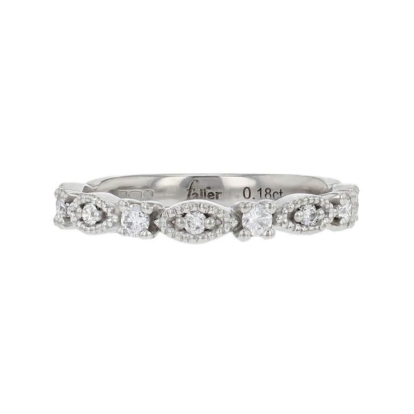 platinum ladies round brilliant cut diamond eternity ring, diamond set wedding ring, woman’s bridal, personalised engraving, court profile, comfort fit, precious jewellery by Faller of Derry/ Londonderry, jewelry, claw set, milligrain