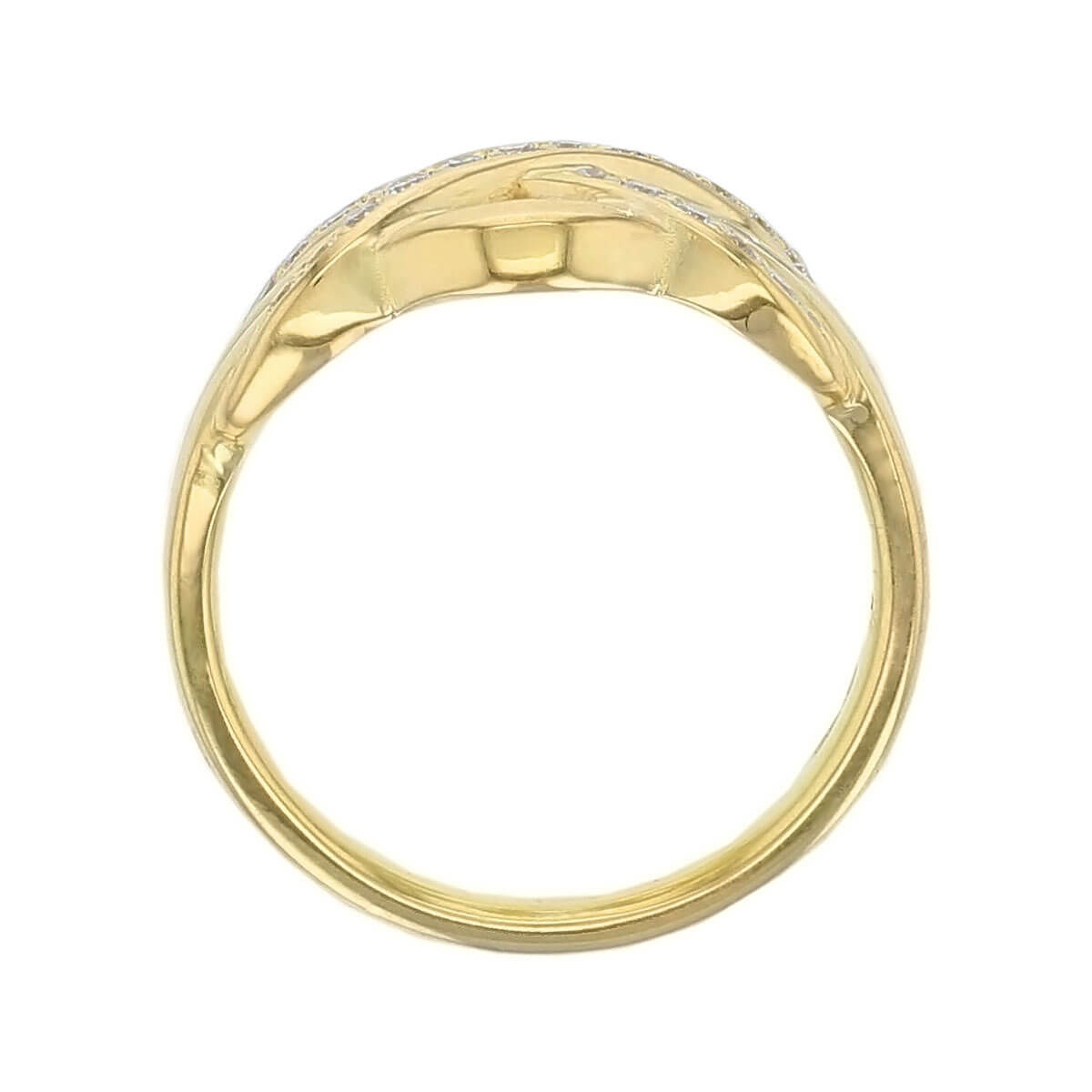 Woven Eternal 18ct Yellow Gold Diamond Ring - Faller