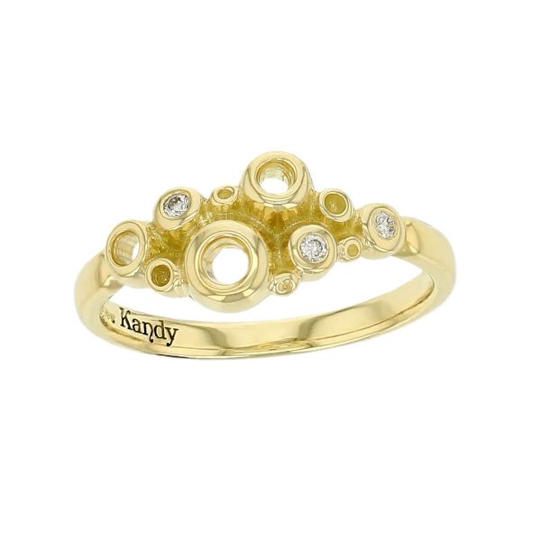 Faller Fizz diamond 18ct yellow gold yellow ladies dress ring, designer jewellery, jewelry, handmade by Faller, Londonderry, Northern Ireland, Irish hand crafted