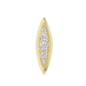 Faller round brilliant cut diamond marquise shape 18ct yellow gold ladies pendant, 18kt, designer, handmade by Faller, Derry/ Londonderry, hand crafted, precious jewellery, jewelry