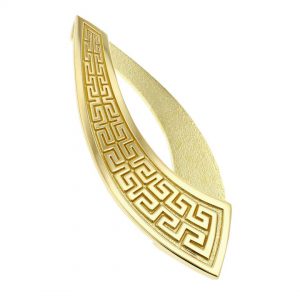 Faller Marigold Maze , pillar stone, Carndonagh, Inishowen, Co. Donegal, Greek key pattern, celtic, ancient, monastery, St, Patrick, ladies, heritage, historical, intricate carving, Christian pilgrimage, medieval, St. Columba, brooch, 18ct yellow gold