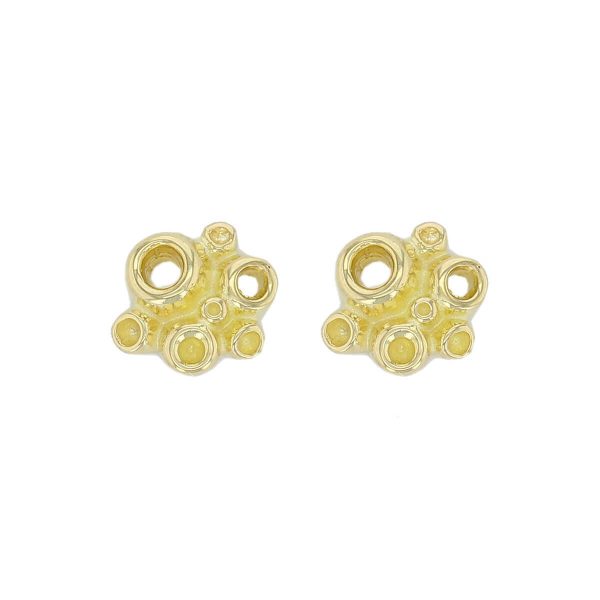 Faller Fizz 18ct yellow gold stud earrings, designer jewellery, jewelry, handcafted