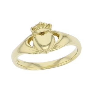 Faller Claddagh, 18ct yellow gold, Irish, love, loyalty & friendship, hands, heart & crown, dress ring, ladies