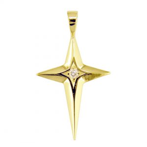 star of Bethlehem pendant, 18ct, 18kt, gold pendant