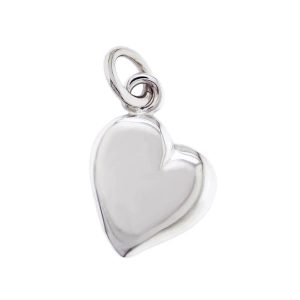 18ct white gold heart pendant, shine, designer handmade by Faller, Derry/ Londonderry, Irish hand crafted, personalise with engraving