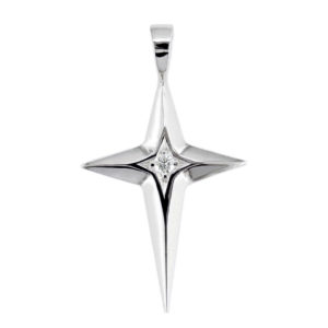 star of Bethlehem pendant, 18ct, 18kt, white gold pendant