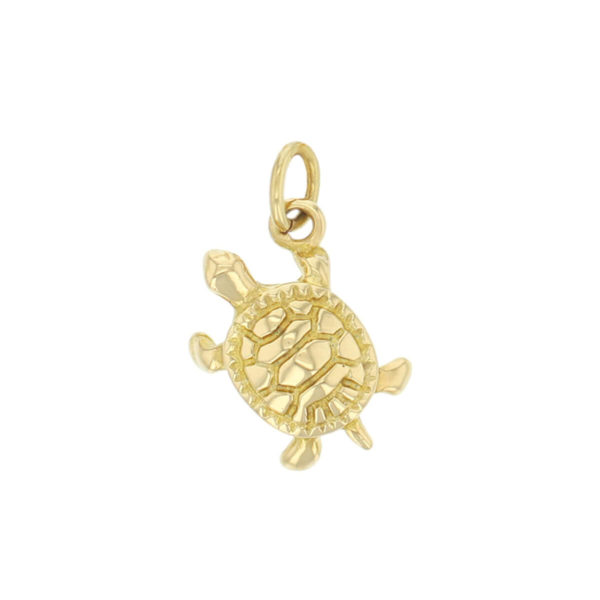 18ct yellow gold leatherback urtle pendant, symbol of longevity, long life, Ireland, designer handmade by Faller, Derry/ Londonderry, Irish hand crafted,