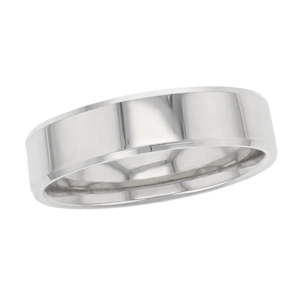 polished beveled wedding ring pattern, men’s, gents, made by faller