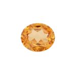 garnet gem, orange, loose gemstone, unset stone, oval shape, faceted