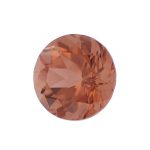 tourmaline gem, brown, loose gemstone, unset stone, round shape, faceted