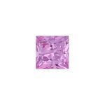 sapphire gem, pink, loose gemstone, unset stone, square shape, faceted