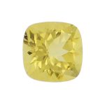 golden beryl gem, yellow, loose gemstone, unset stone, cushion shape, faceted