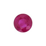 ruby gem, red, loose gemstone, unset stone, round shape, faceted