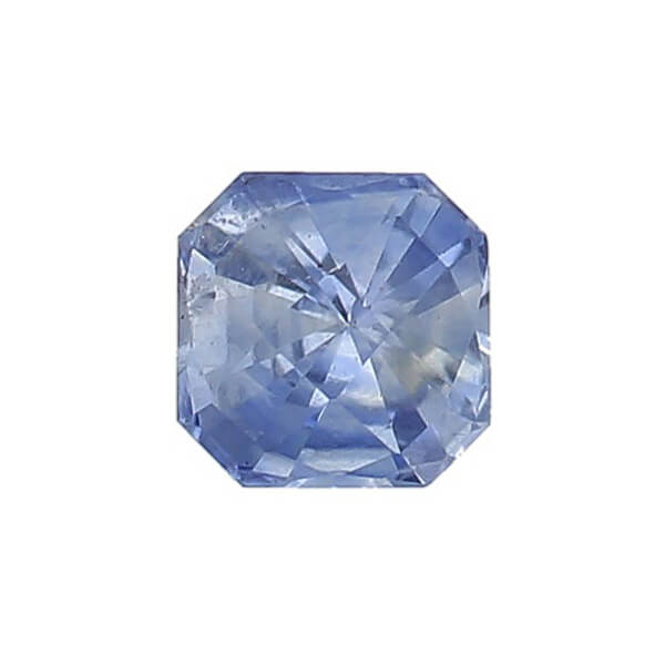 sapphire gem, blue, loose gemstone, unset stone, octagon shape, faceted