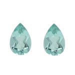 tourmaline gem, blue, green, loose gemstone, unset stone, pear shape, faceted