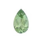 tourmaline gem, green, loose gemstone, unset stone, pear shape, faceted