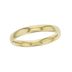 2.8mm wide 18ct yellow gold ladies wedding ring, woman's, bridal, plain, personalised engraving, court profile, comfort fit, add diamonds, marraige ring, precious jewellery by Faller of Derry/ Londonderry, jewelry