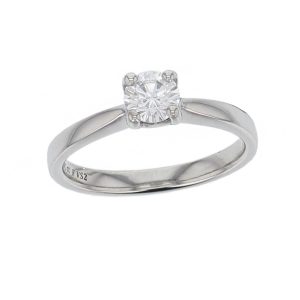 round brilliant cut diamond solitaire engagement ring, platinum, designer, handmade by Faller, hand crafted, betrothal, promise, precious jewellery, jewelry, GIA certified, G.I.A. GIA