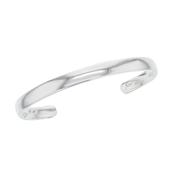 solid sterling silver plain ladies torc bangle, designer, handmade by Faller, hand crafted, precious jewellery, jewelry, hand crafted wrist wear, wrist-wear, custom made, personalised engraving, torque