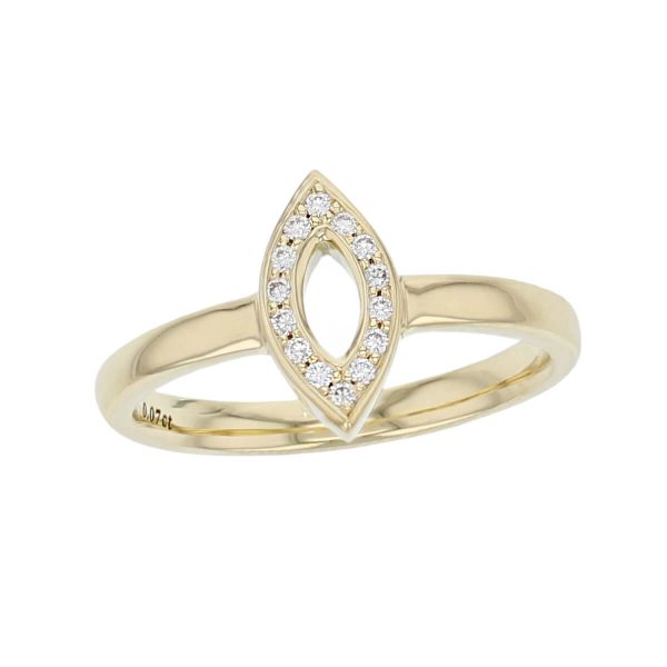 Faller round brilliant cut diamond marquise shape 18ct yellow gold ladies ring, 18kt, designer dress ring, handmade by Faller, Derry/ Londonderry, hand crafted, precious jewellery, jewelry, marquise. navette halo
