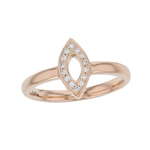 Faller round brilliant cut diamond marquise shape 18ct rose gold ladies ring, 18kt, designer dress ring, handmade by Faller, Derry/ Londonderry, hand crafted, precious jewellery, jewelry, marquise. navette halo