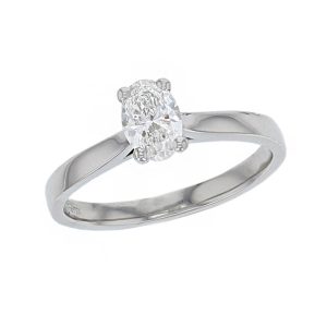 oval brilliant cut diamond solitaire engagement ring, platinum, designer, handmade by Faller, hand crafted, betrothal, promise, precious jewellery, jewelry, hand crafted, GIA certified, G.I.A. GIA