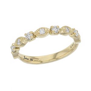 18ct yellow gold ladies round brilliant cut diamond eternity ring, diamond set wedding ring, woman’s bridal, personalised engraving, court profile, comfort fit, precious jewellery by Faller of Derry/ Londonderry, jewelry, claw set, milligrain