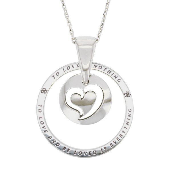 Faller Kryptos necklace, sterling silver, message pendant, personalised engraving, make your own, jewellery, gift, celebration, symbol, true love, heart pendant