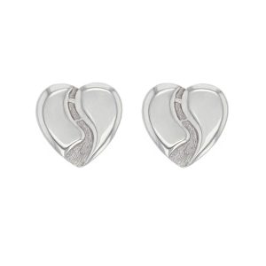 Heart of Derry, silver studs, heart earrings, gift for Derry girls, River Foyle pendant, Peacebridge, Craigavon Bridge, Derry/ Londonderry gift, jewellery gift for women, unique, hand crafted jewelry, personalised jewellery, love & pride