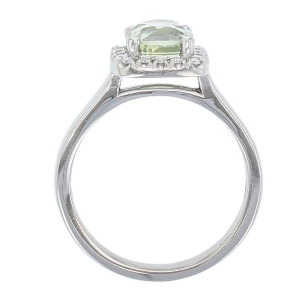 Sapphire & Diamond Platinum Cluster Ring