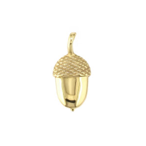 Faller Oakleaf, Derry, Londonderry, Northern Ireland, oak wood, acorn, angel, leaf, St Columba, St. Comcille, christian, heritage, historical, 18ct yellow gold pendant