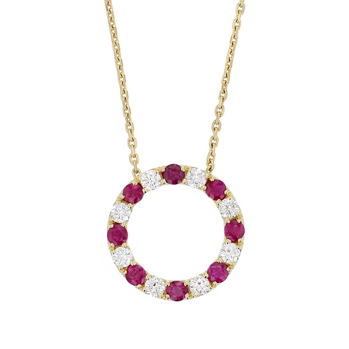 Open Circle Diamond Necklace 0.15 Carats - Richards Gems and Jewelry