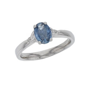 alternative engagement ring, platinum blue oval cut sapphire gemstone ladies dress ring, designer jewellery, gem, jewelry, handmade by Faller, Londonderry, Northern Ireland, Irish hand crafted