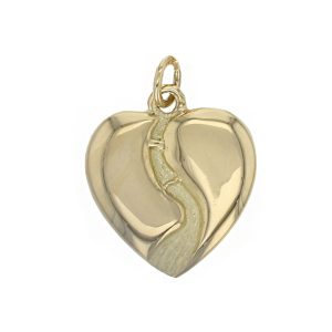 Heart of Derry, 18ct yellow gold pendant, heart necklace, gift for Derry girls, River Foyle pendant, Peacebridge, Craigavon Bridge, Derry/ Londonderry gift, jewellery gift for women, unique, hand crafted jewelry, personalised jewellery, love & pride