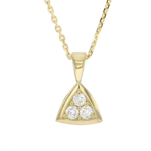 Faller round brilliant cut diamond 18ct yellow gold ladies pendant with chain, 18kt, designer, handmade by Faller, Derry/ Londonderry, hand crafted, precious jewellery, jewelry