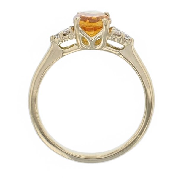 Citrine & Diamond 18ct Yellow Gold Ring