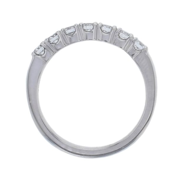 7 Claw Set Diamond Platinum Ring