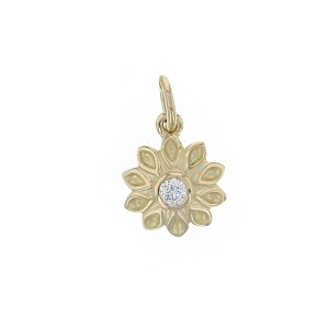 echinacea pendant, flower pendant, echinacea flower pendant necklace. ekaneesha, enchina, purple cone flower, diamond pendant