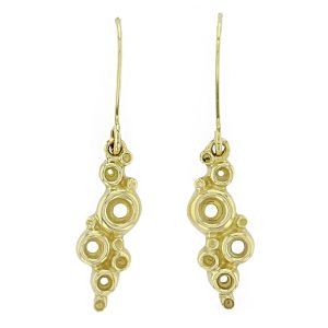 Faller Fizz 18ct yellow gold drop earrings, designer jewellery, jewelry, handcafted